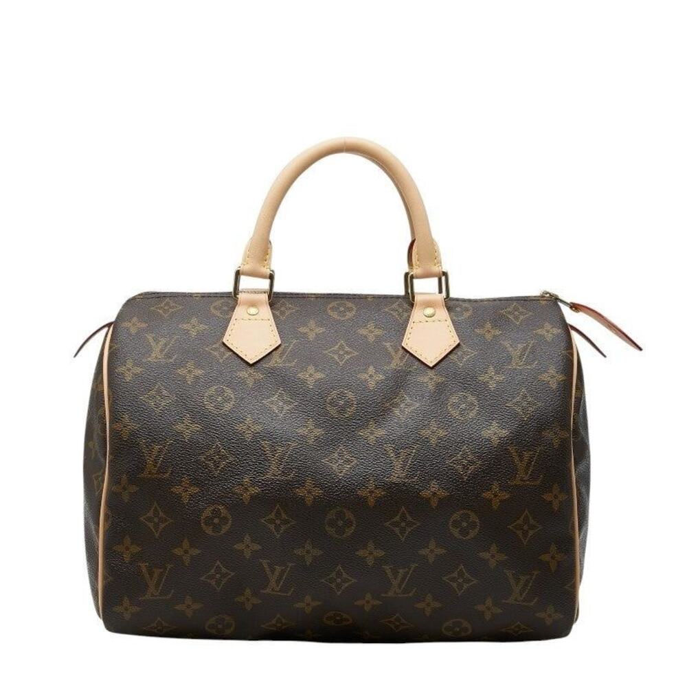 Louis Vuitton Monogram Speedy 30 Handbag Brown